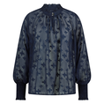 Nukus Dames blouse met bloem motief Navy