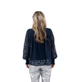 Nukus Dames blouse met bloem motief Navy