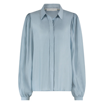 Nukus Dames blouse met wijde mouwen Bleu