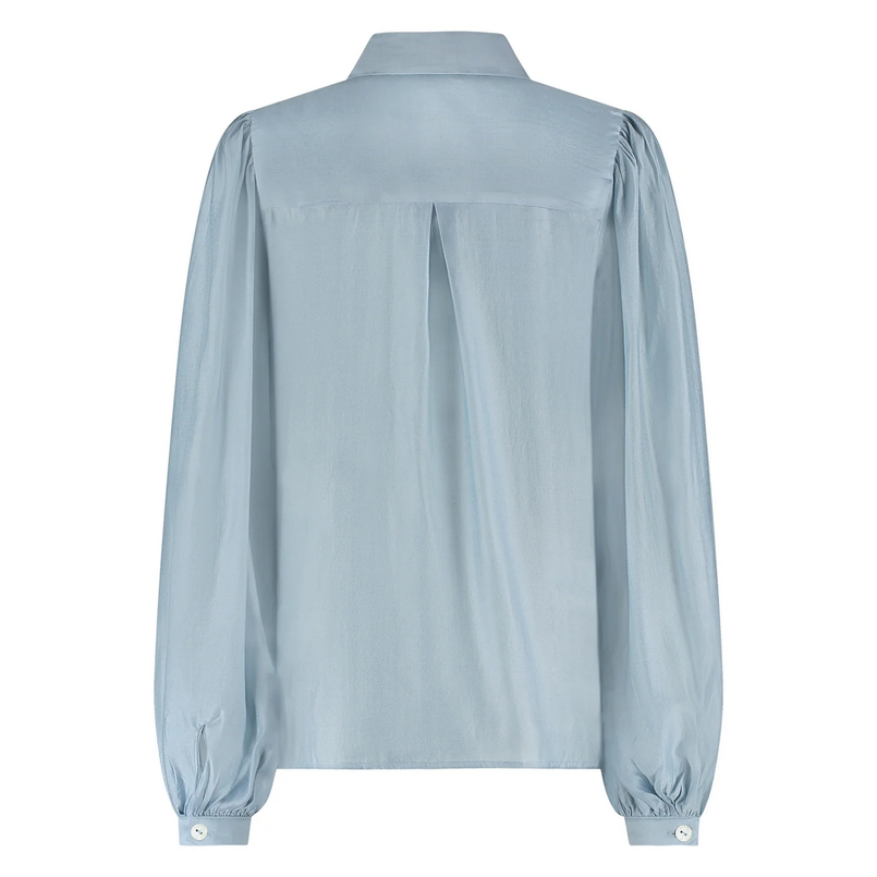 Nukus Dames blouse met wijde mouwen Bleu