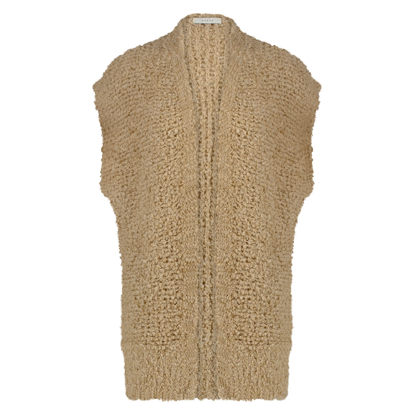 Nukus Dames boucle gilet Camel