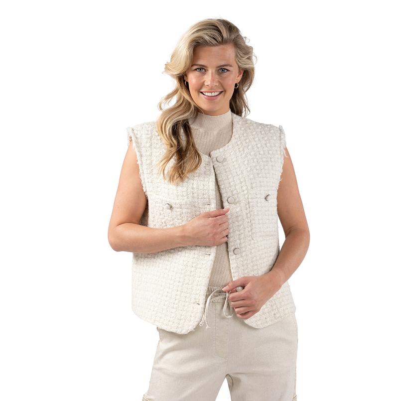 Nukus Dames chanel gilet Off-white