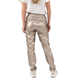 Nukus Dames metallic broek Brons