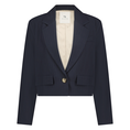 Nukus Dames pinstripe korte blazer Navy