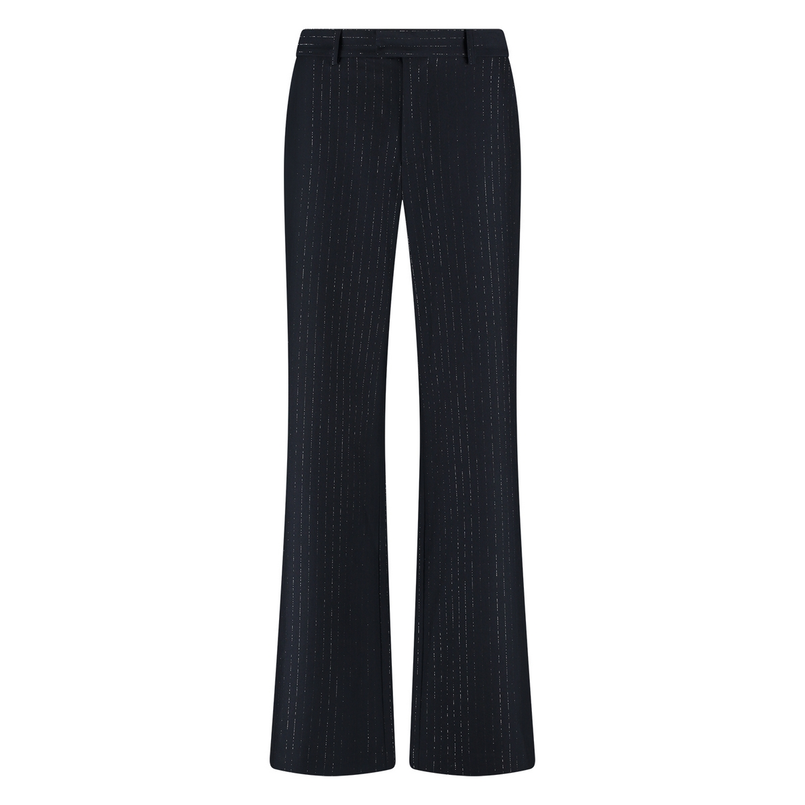 Nukus Dames pinstripe wijde pantalon Navy