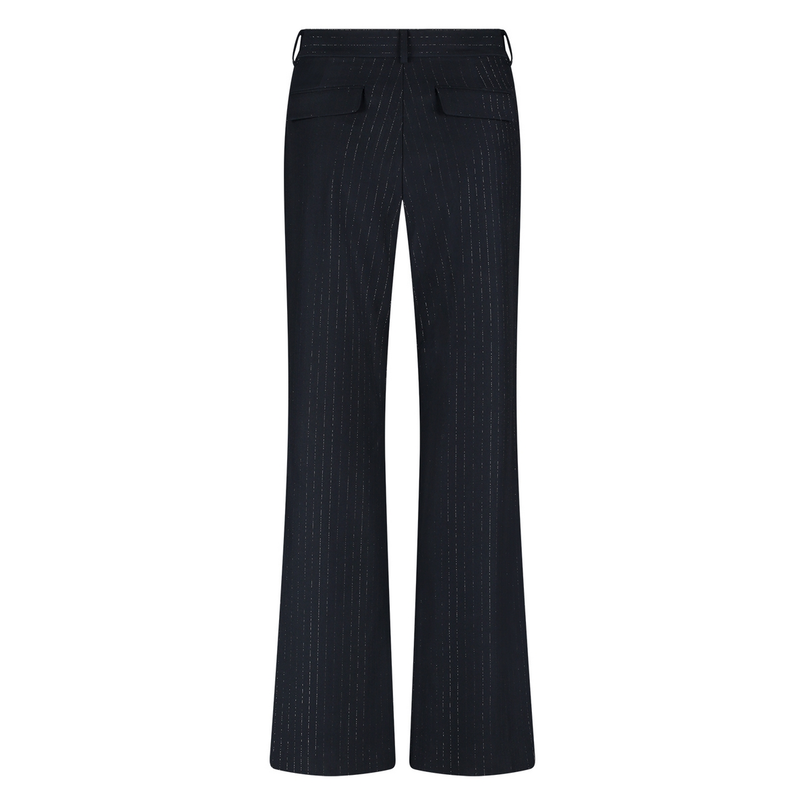 Nukus Dames pinstripe wijde pantalon Navy