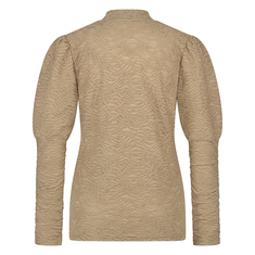 Nukus Dames top met structuur Camel