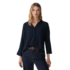 Opus Dames Blouse 10314712485100 Kobalt