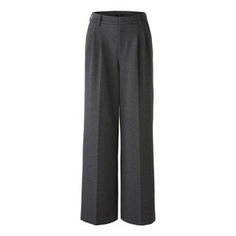 Oui Dames Pantalon 0088778 Donkergrijs