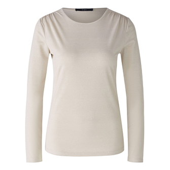 Oui Dames T-shirt 0086191 Beige