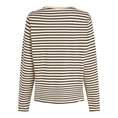 Penn & Ink dames sweater met streep Zwart dessin