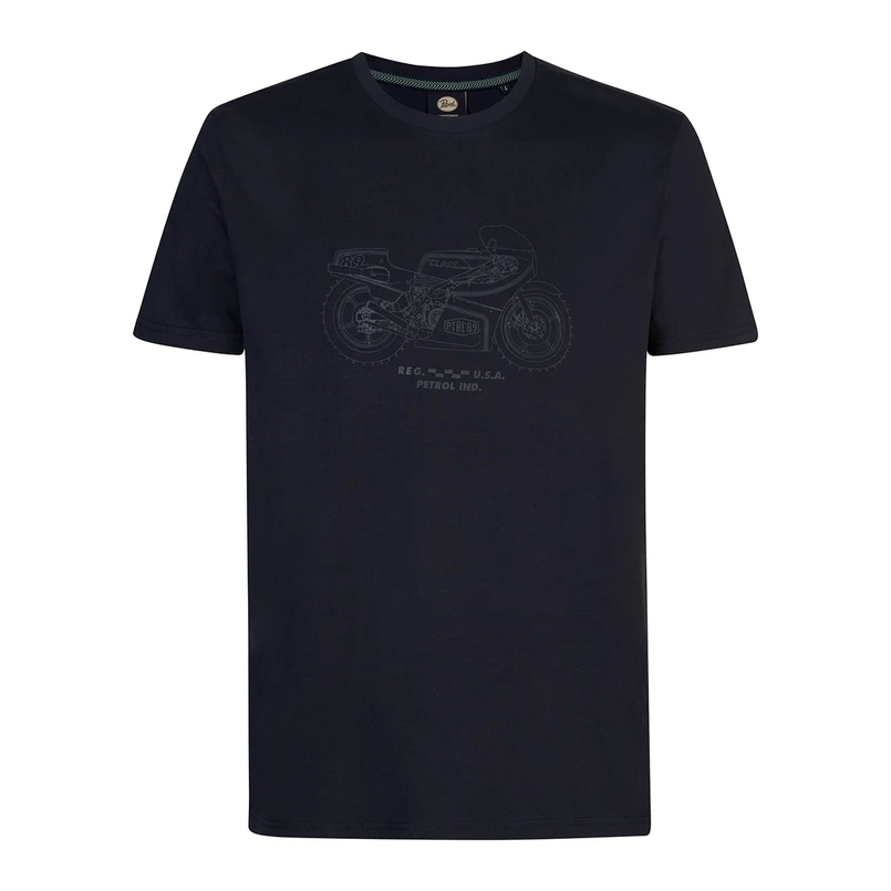 Petrol Heren T-shirt M-3040-tsr605 Bleu