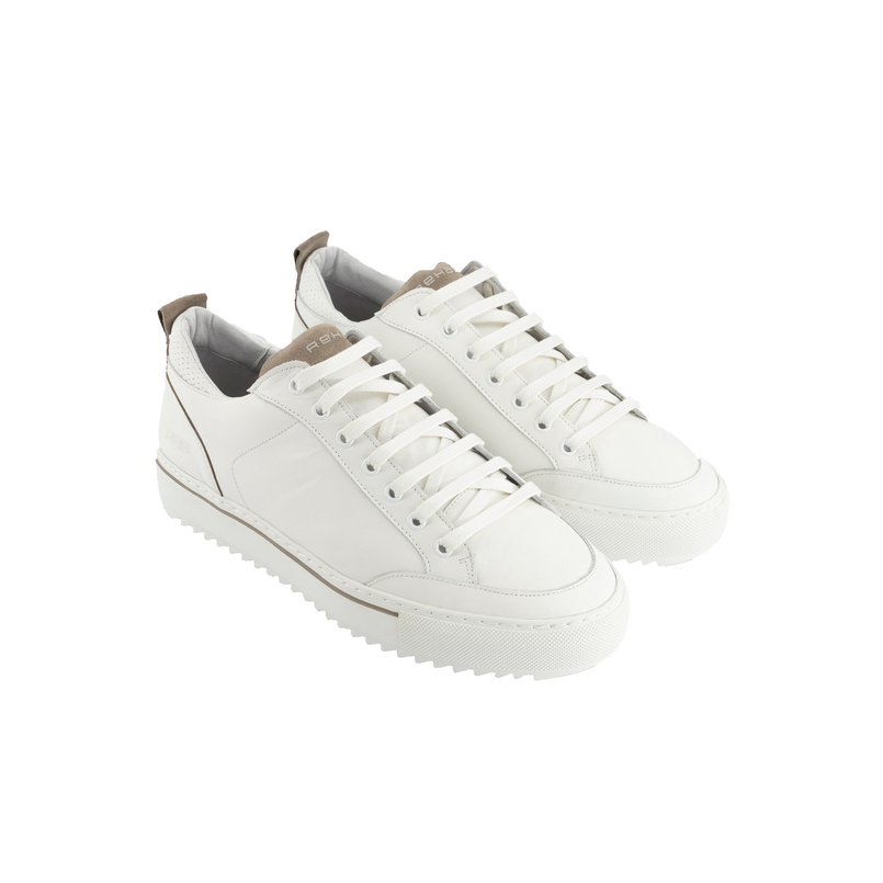 Rehab Heren sneaker Crash-lthr sneaker White/Khaki Wit