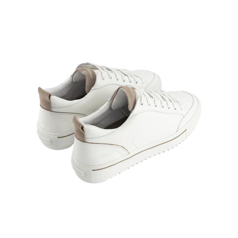 Rehab Heren sneaker Crash-lthr sneaker White/Khaki Wit