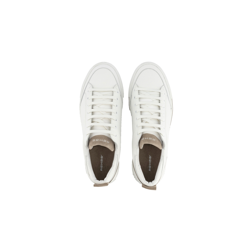 Rehab Heren sneaker Crash-lthr sneaker White/Khaki Wit