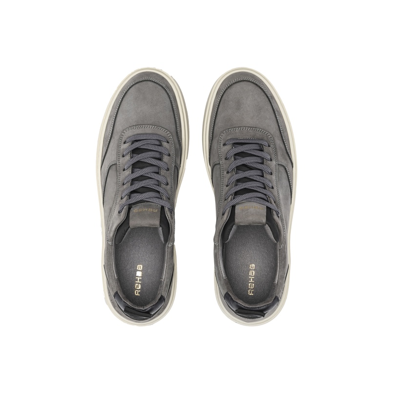 Rehab Heren sneaker Oliver-Nub Donkergrijs