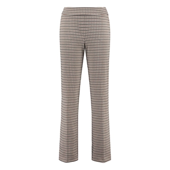 Sanne Dames broek Tramontana interlock jacquard 84 cm Bruin dessin