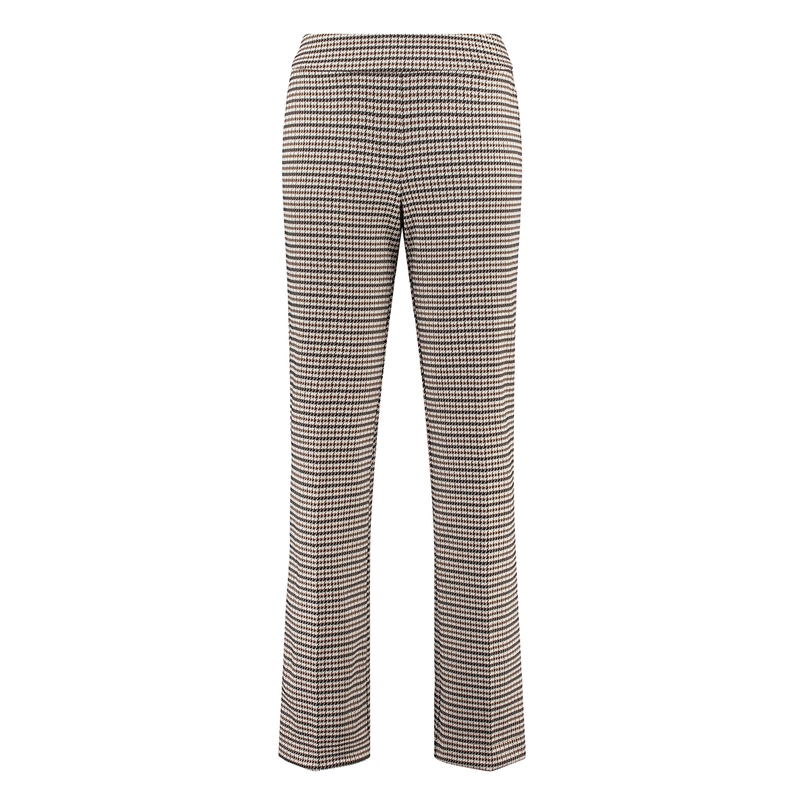 Sanne Dames broek Tramontana interlock jacquard 84 cm Bruin dessin