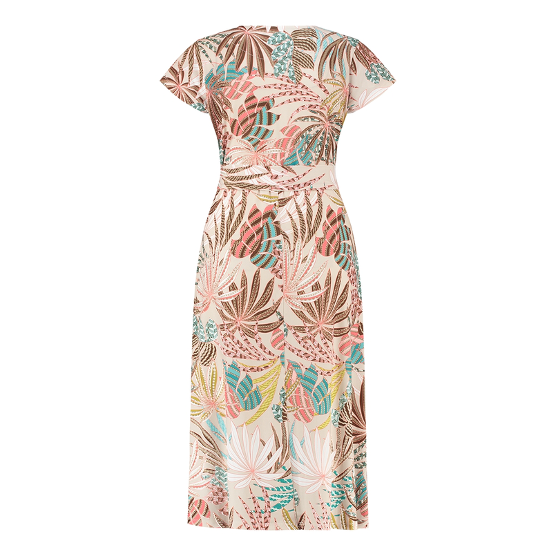 Sanne Dames dress palmprint micromodal Zand