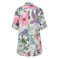 Sanne Dames linnen blouse Femke jungle print Wit