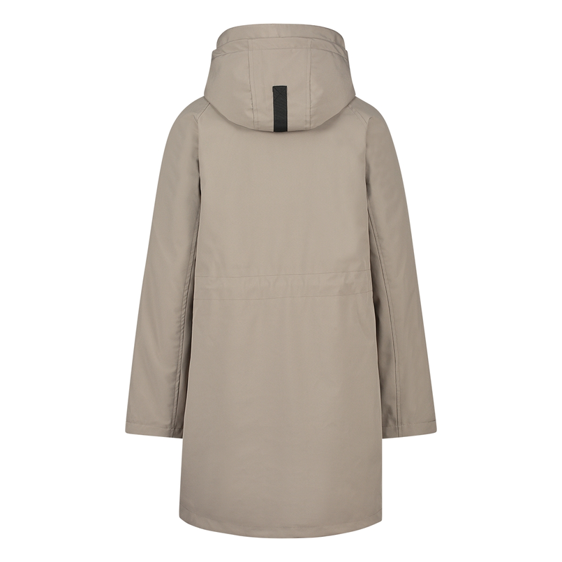 Sanne Dames raincoat lang Taupe