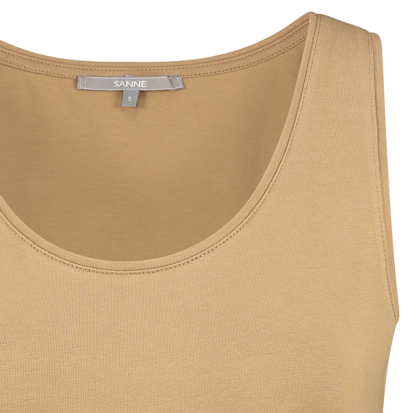 Sanne Dames top basis Camel