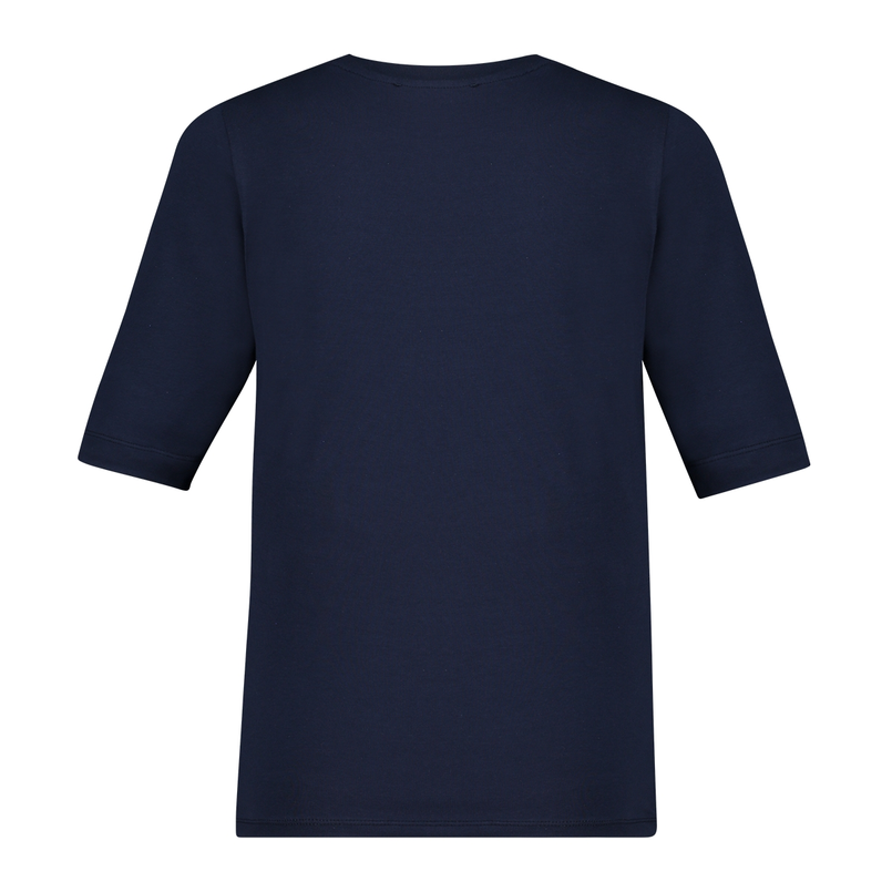 Sanne Dames V-hals top 1/2 mw Navy