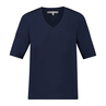 Sanne Dames V-hals top 1/2 mw Navy