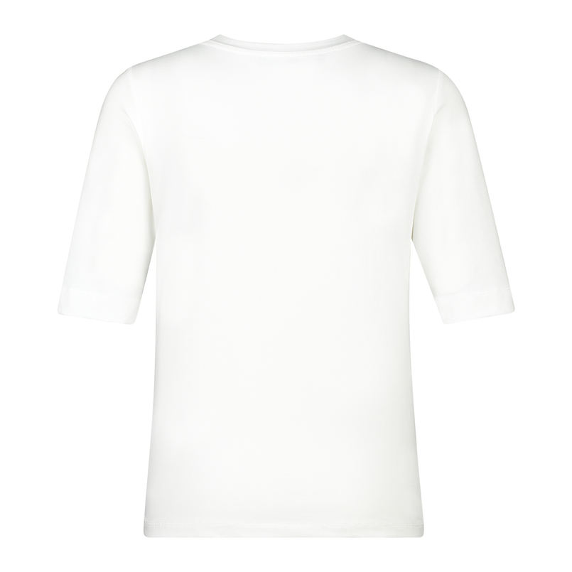 Sanne Dames V-hals top 1/2 mw Off-white