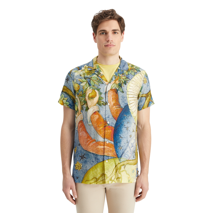 Scotch & Soda Heren shirt KM 178432 Groen dessin