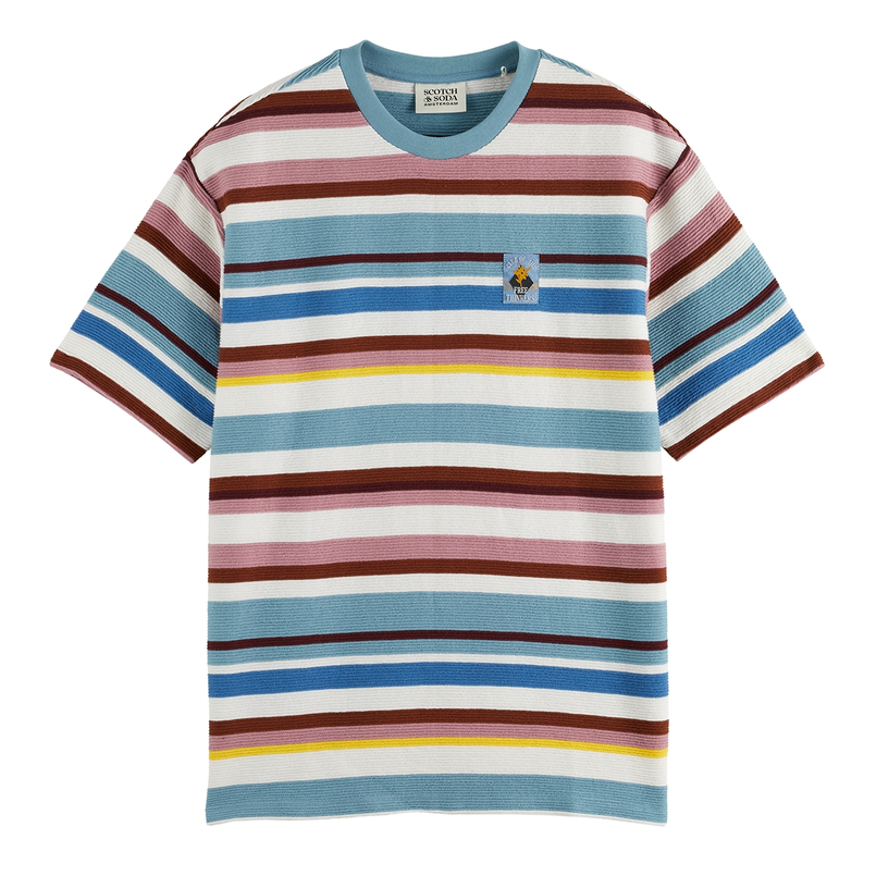 Scotch & Soda Heren T-shirt 178497 Blauw mele