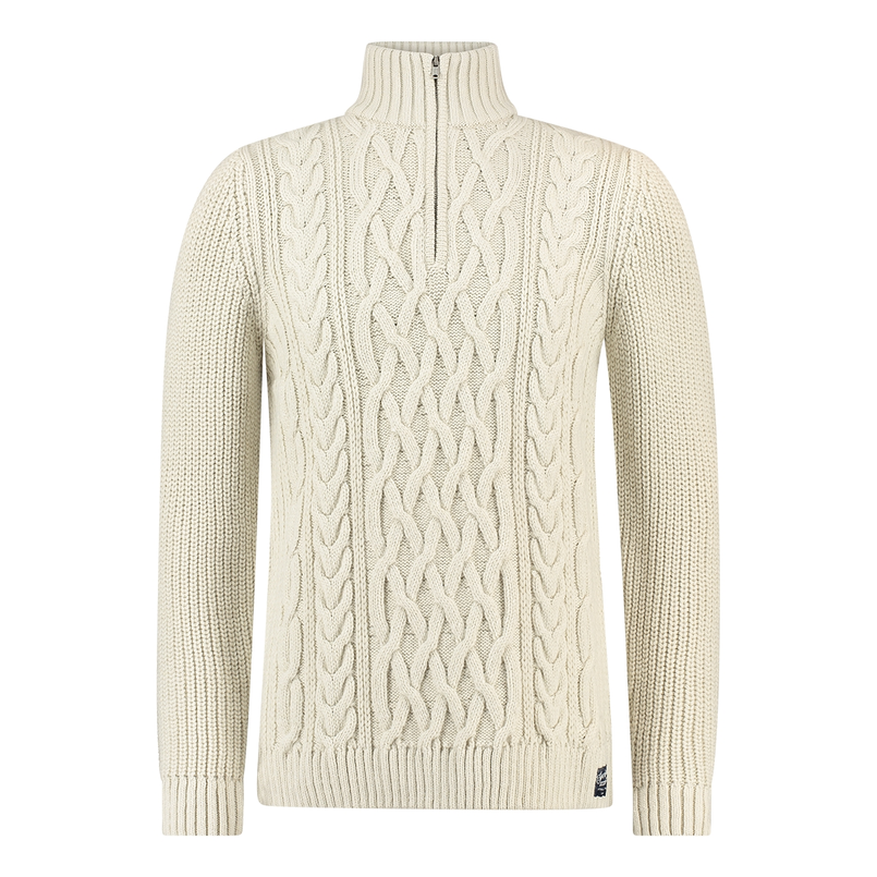 Superdry Heren trui 1/2 zip M6110639A Off-white