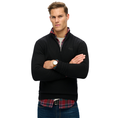 Superdry Heren trui 1/2 zip M6110640A Zwart