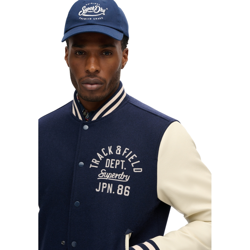 Superdry VARSITY Chain Stitch Bomber Navy