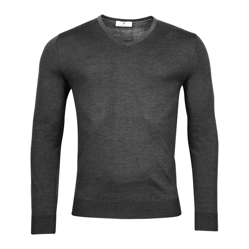 Thomas Maine Heren 4281TM100 V-Neck Pullover Middengrijs