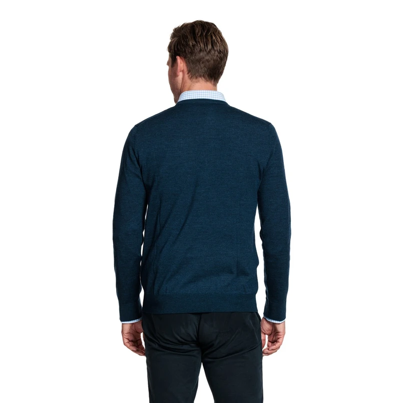 Thomas Maine Heren Pullover 4282TM100 Mid blue denim