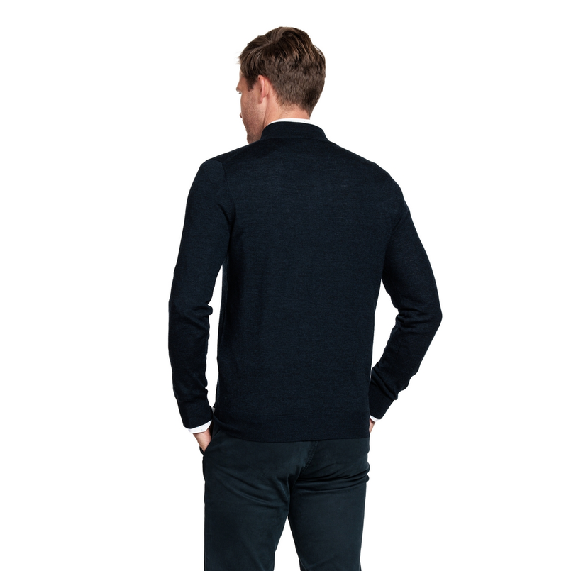 Thomas Maine Heren Pullover half zip Navy