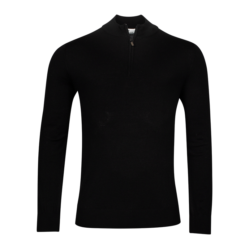 Thomas Maine Heren Pullover half zip Zwart