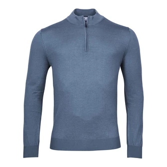 Thomas Maine Heren Pullovr 1/2 zip 4284TM100 Blauw mele