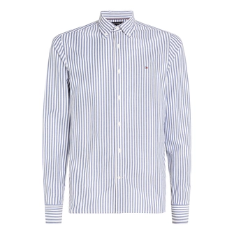 Tommy Hilfiger Heren LS shirt MW0MW345730A4 Bleu