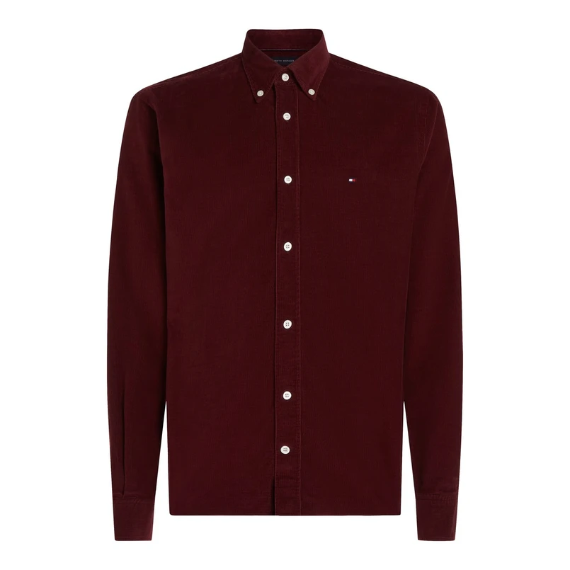 Tommy Hilfiger Heren Shirt LS MW0MW36847VLP Bordeaux