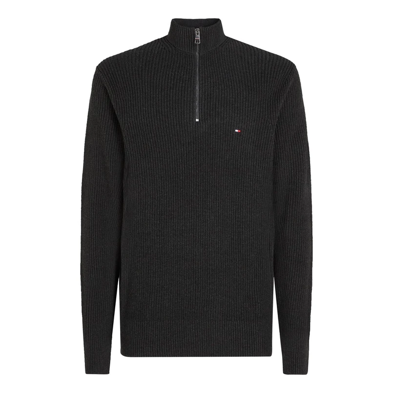 Tommy Hilfiger Heren Trui 1/2 zip MW0MW37326P92 Donkergrijs