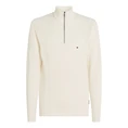 Tommy Hilfiger Heren Trui 1/2 zip MW0MW37326YBI Off-white