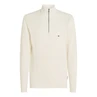 Tommy Hilfiger Heren Trui 1/2 zip MW0MW37326YBI Off-white