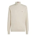 Tommy Hilfiger Heren Trui 1/2 zip Naturel