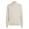 Tommy Hilfiger Heren Trui 1/2 zip Naturel