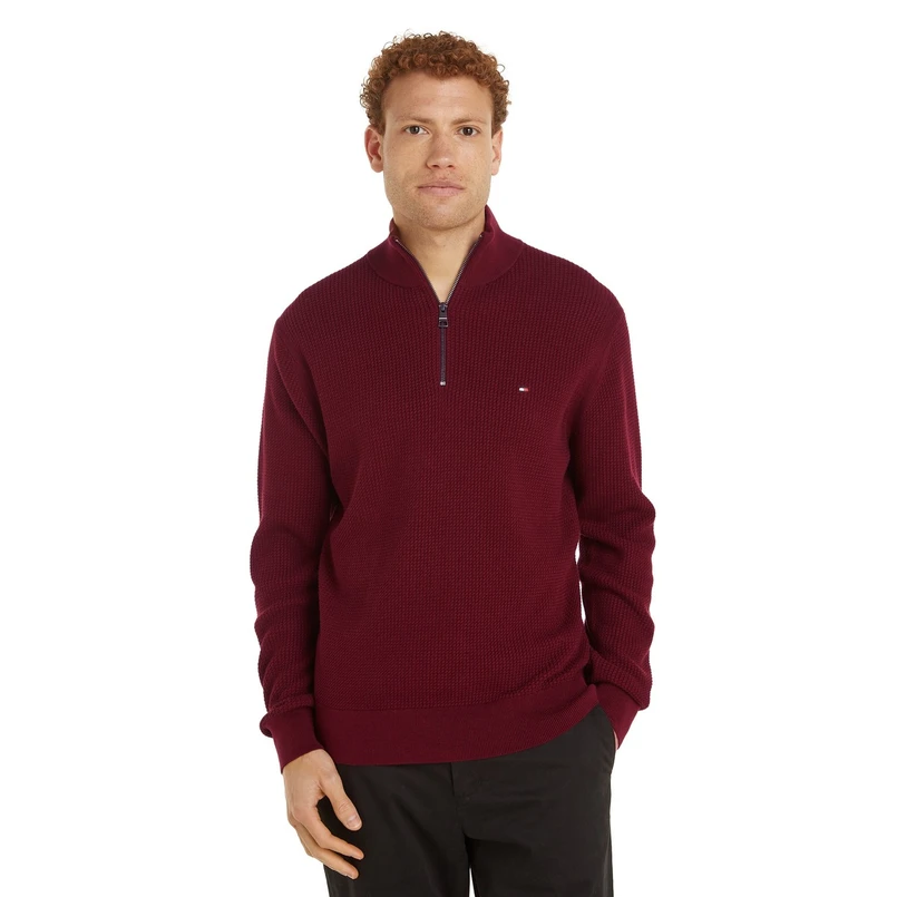 Tommy Hilfiger Heren Trui met rits MW0MW36527VLP Bordeaux